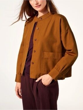 Eileen Fisher Organic “musk” Cotton Chore Jacket small